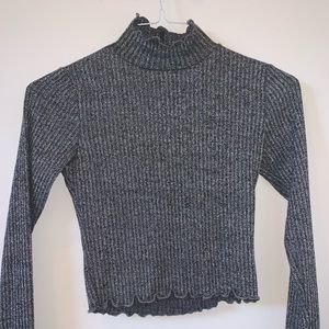 glitter crop turtleneck.